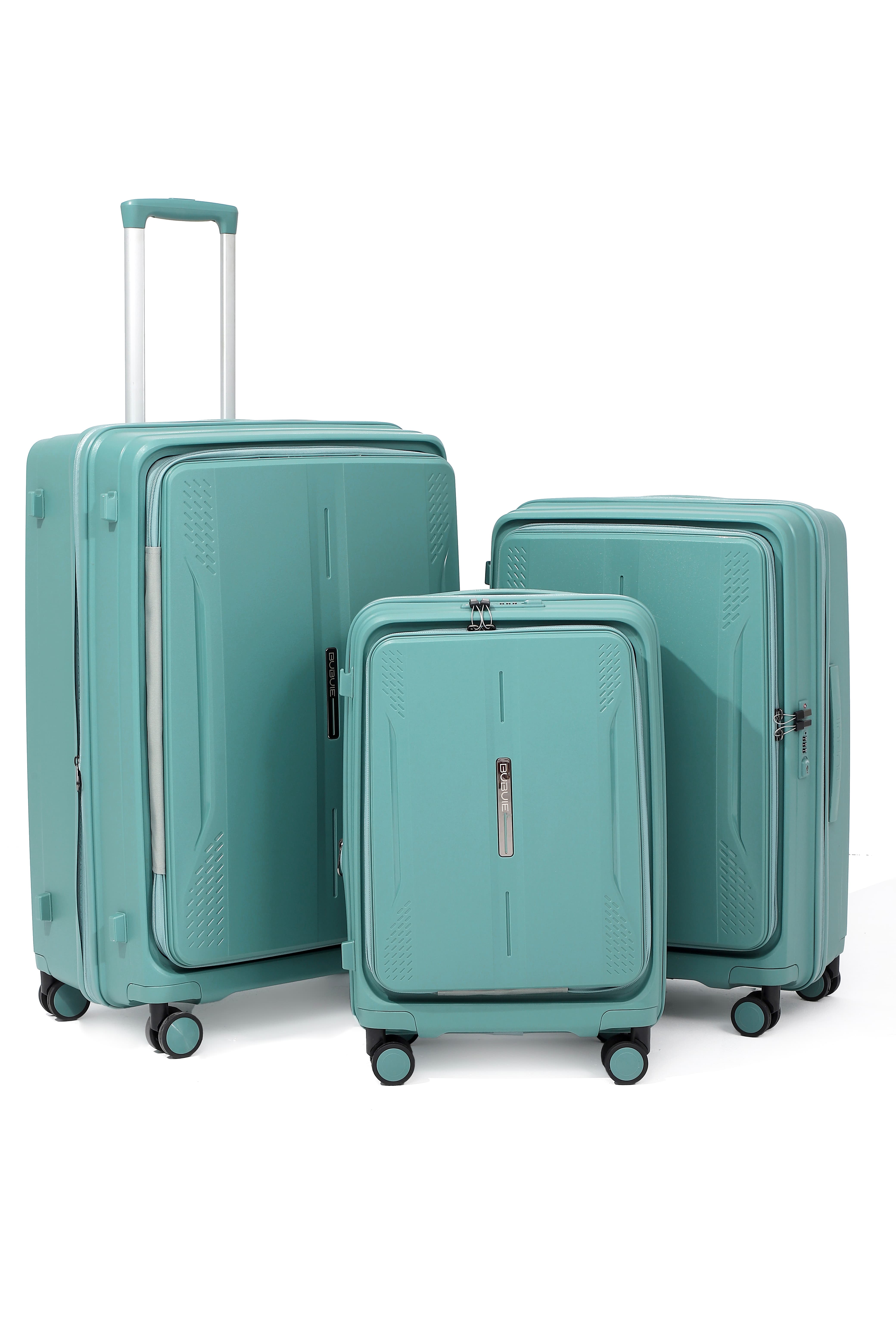 Set valize Bubule PPL020-B 20/24/28 — PP, TSA — Verde jad
