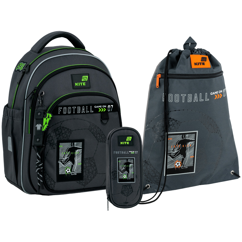 Set școlar Kite Education Goal SET_K26-763S-3 (rucsac, penar, sac)