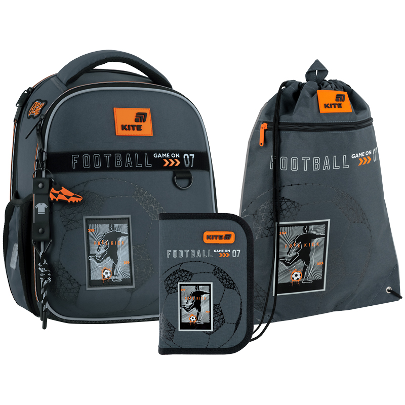 Set școlar Kite Education Goal SET_K26-555S-6 (rucsac, penar, sac)