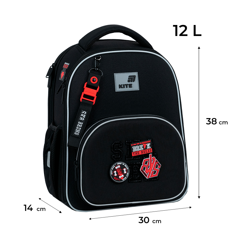 Rucsac școlar cu carcasă Kite Education Break the Rules K26-556M-5