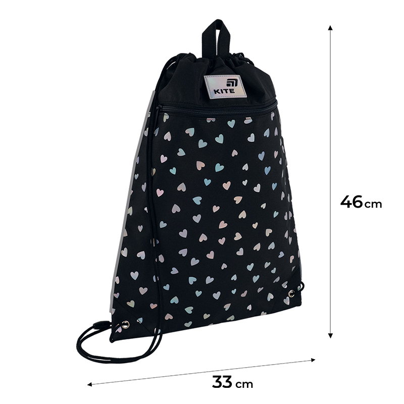 Сумка для обуви Kite Black&Silver K26-601M-14