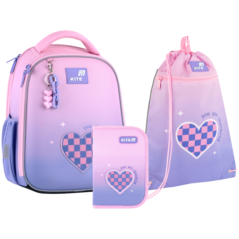 Set școlar Kite Education Charming SET_K26-555S-4 (rucsac, penar, sac)