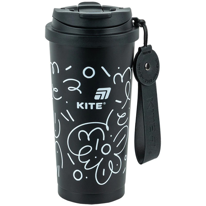 Cană termică Kite K25-1226-1, 550 ml, neagră