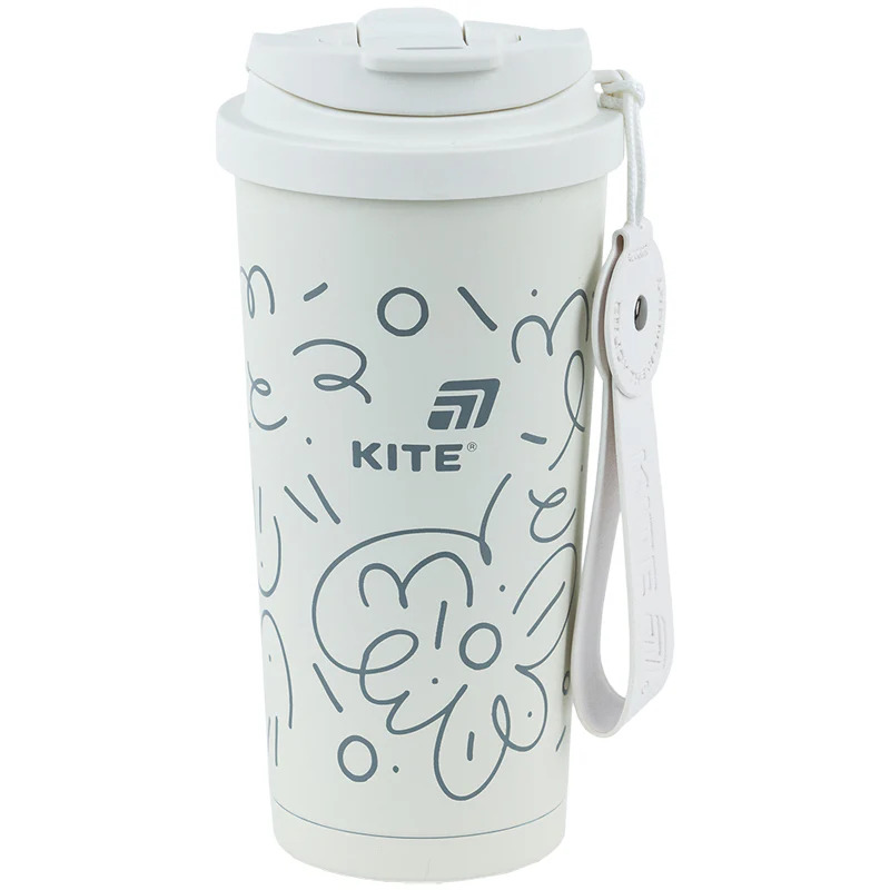 Термокружка Kite K25-1226-3, 550 мл, белая