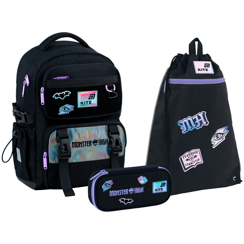 Set școlar Kite Education Monster High SET_MH26-1022M (rucsac, penar, sac)
