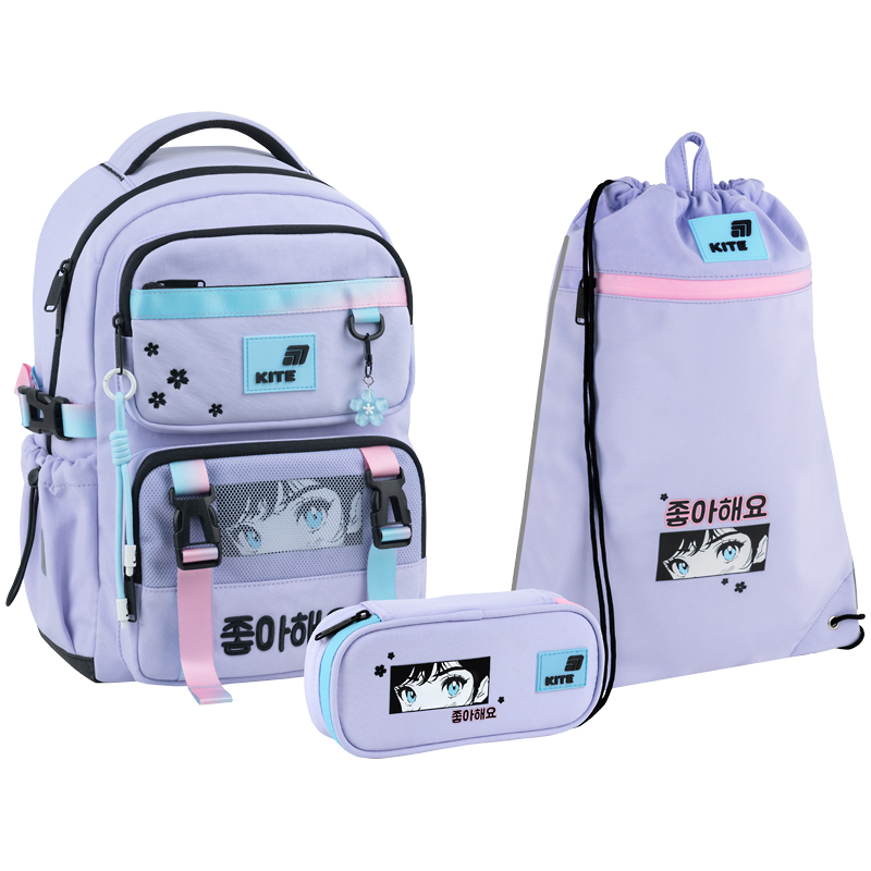 Школьный набор Kite Education Sakura SET_K26-1022M-1 (рюкзак, пенал, сумка)
