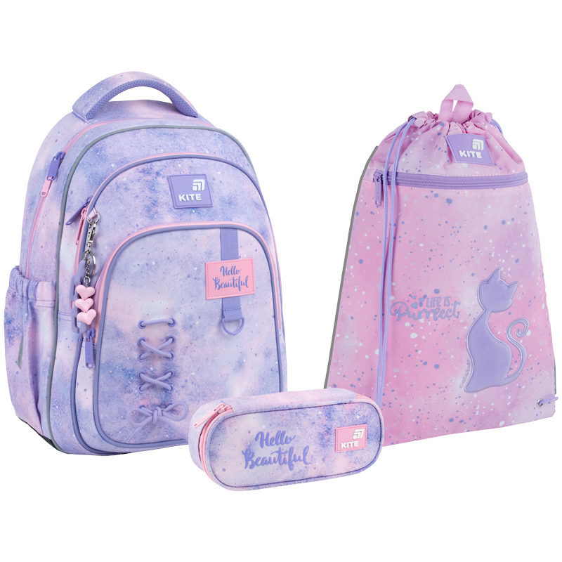 Set școlar Kite Education Fancy SET_K26-763M-1 (rucsac, penar, sac)