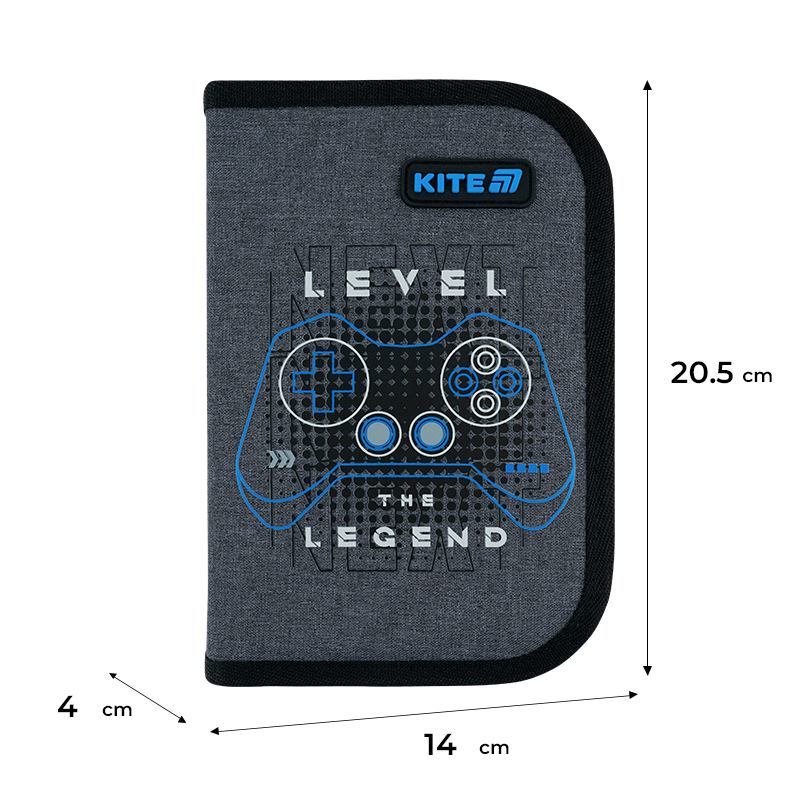 Пенал без наполнения Level UP K26-622-6, 1 отделение, 2 отворот