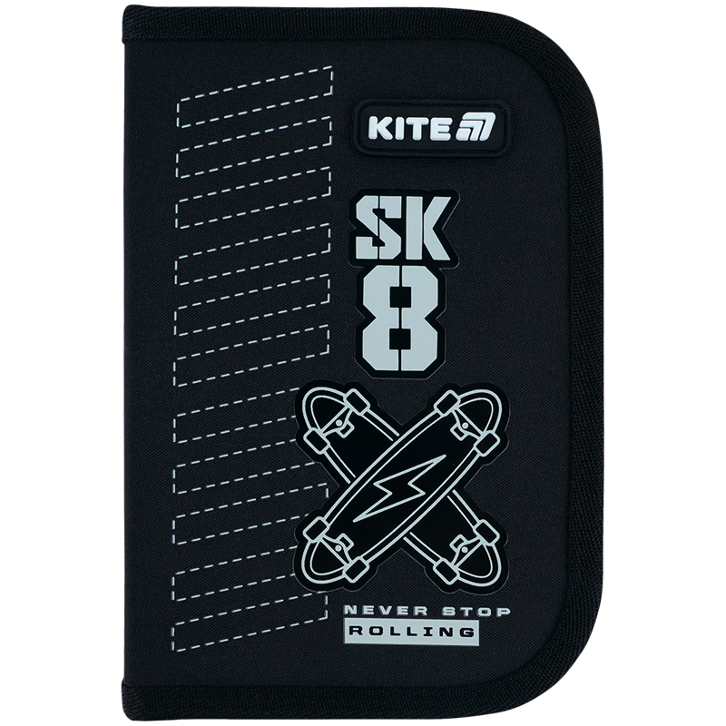 Penar fără accesorii Skate K26-622-4, 1 compartiment, 2 clapete