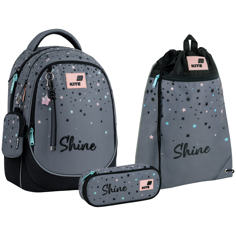 Set școlar Kite Education Shine SET_K26-700M-2 (rucsac, penar, sac)