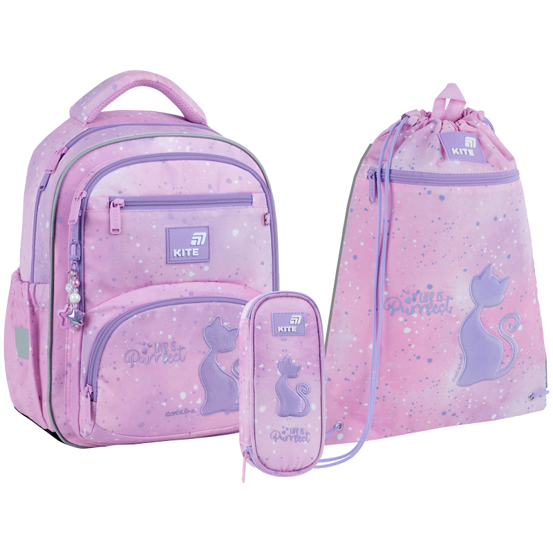 Школьный набор Kite Education Catsline SET_K26-773M-1 (рюкзак, пенал, сумка)