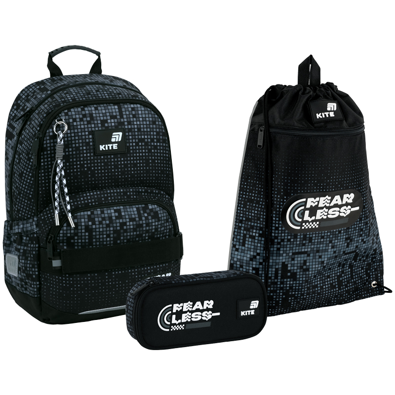 Set școlar Kite Education Fearless SET_K26-585M-3 (rucsac, penar, sac)