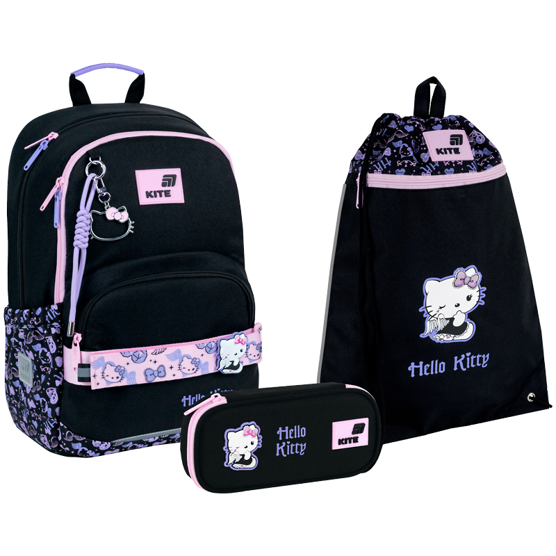 Set școlar Kite Education Hello Kitty SET_HK26-585M (rucsac, penar, sac)