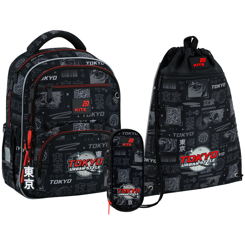 Set școlar Kite Education Tokyo SET_K26-773M-5 (rucsac, penar, sac)