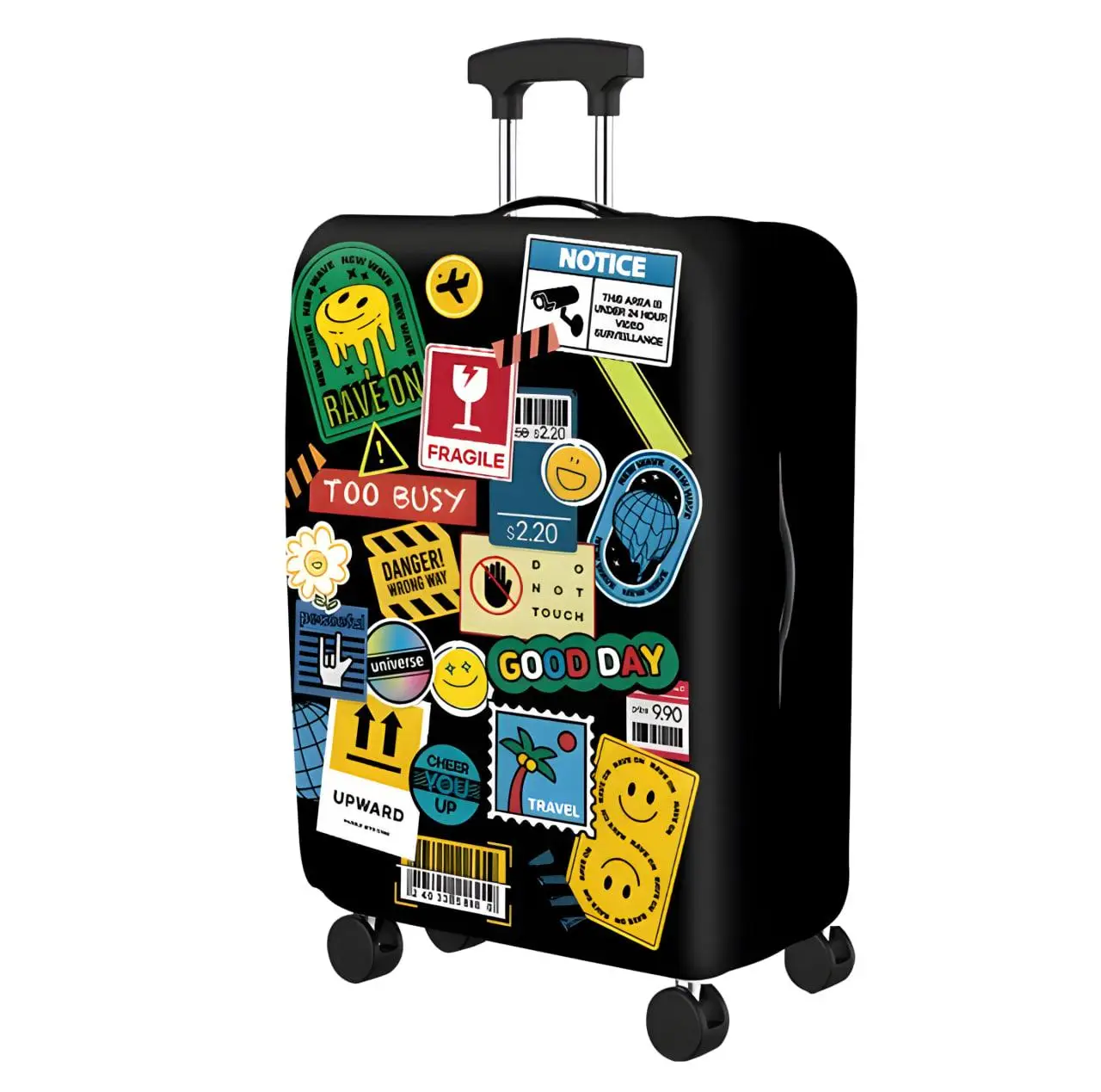 Husă de valiză cu imprimeu, mărimea S COVERBAG H700-S