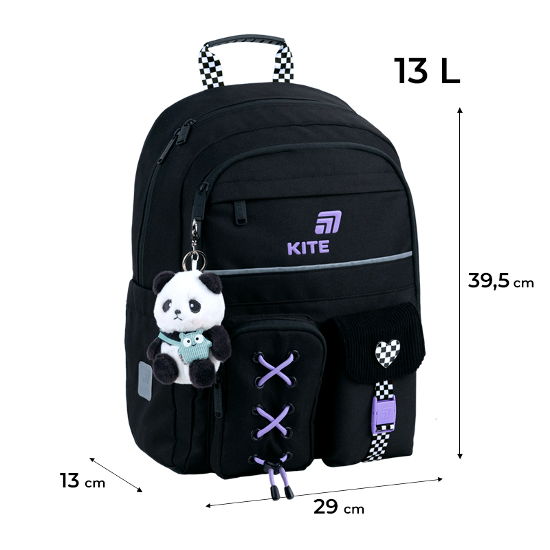 Рюкзак школьный Kite Education Panda Love K26-584M-2