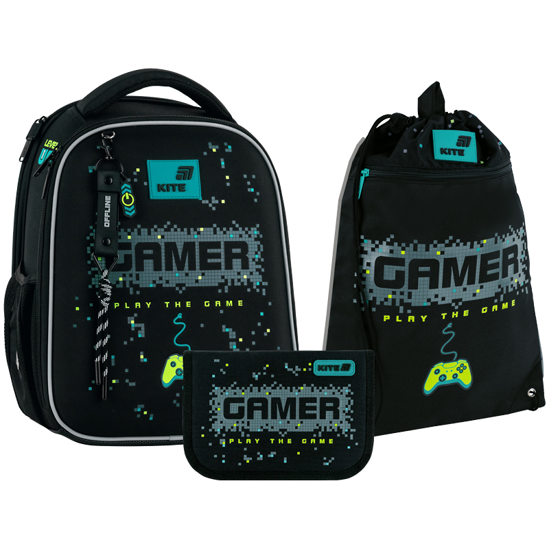 Set școlar Kite Education Play the Game SET_K26-555S-9 (rucsac, penar, sac)